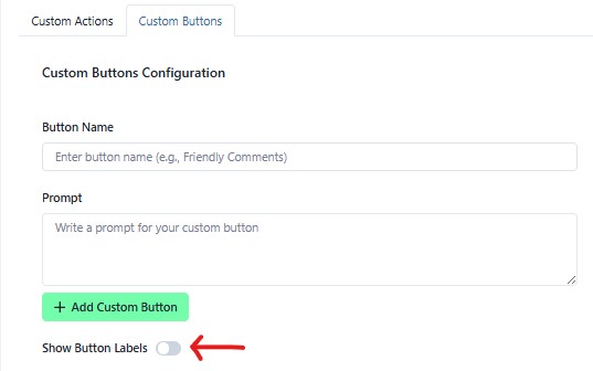 Custom Button Configuration